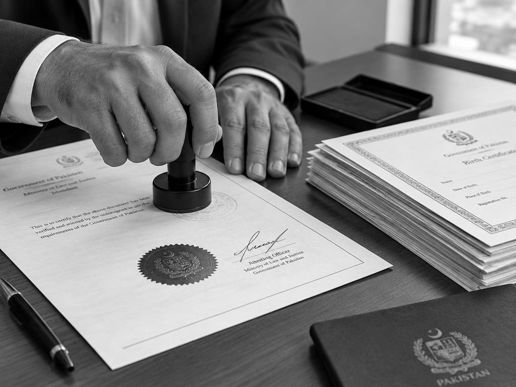Signed legal certificates and documentation